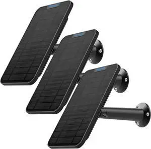 4W Solar Panel Charging Compatible with Eufycam 3/3C/2C/2C Pro/2/2 Pro/E20/E40/E/S40/S220/S300/L40/l20, with 13.1ft Waterproof Charging Cable, IP65 Weatherproof,Includes Secure Wall Mount (Black)
