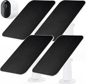 Solar Panel Charger, Arlo Essential Solar Panel Charger Compatible with Arlo Pro 3/ Pro 4/ Arlo Pro 5S 2K/ Arlo Ultra/Ultra 2/ Arlo Go 2 Camera, 5V 4W Solar Panel Charger 10Ft/3M Cable (4 Pack)