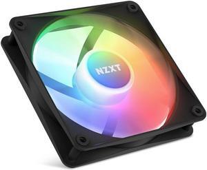 NZXT F120 RGB Core Triple Pack - 3 x 120mm Hub-Mounted RGB Fans with RGB Controller - 8 Individually-Addressable LEDs - Semi-Translucent Blades - High Static Pressure & Airflow - CAM Software - Black