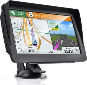 GPS Navigator for Car 2024 Latest 7-inch HD Touchscreen 256M-16GB Voice Turning Alert Speed Limit Red Light Warning Car GPS Navigation with Pre-Installed North America Maps Free Lifetime Updates