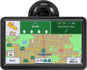GPS Navigator for Car, Truck GPS Navigation System, 7 inch 256M+16GB Touch Screen Sat Nav Trucker Vehicle GPS Unit, Voice Turn Direction Guidance, Speed Warning, North America Map Lifetime Free Update