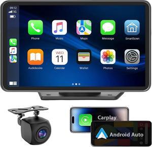 for  Carplay Wireless Portable 7" Touchscreen Car Stereo Voice Control with  Car Play & Android Auto Car Audio Backup Camera Bluetooth GPS Navigation/Mirror Link Fits All Cars