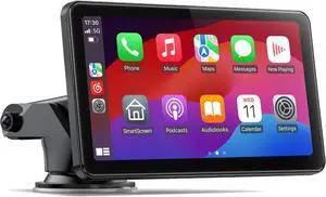 7-inch Portable Carplay Screen for Car Compatable with  CarPlay and Android Auto,Wireless Car Play Unit with GPS Navigation,Bluetooth,Mirror Link,Touch Screen for All Vehicles