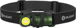 Perun 2 Mini Headlamp 1100 Lumens LED Head Flashlight, Rechargeable Headlight with Red Light Option, Great for Working, Hiking, Camping and Climbing (OD Green Cool Whtie Light: 5700~6700K)