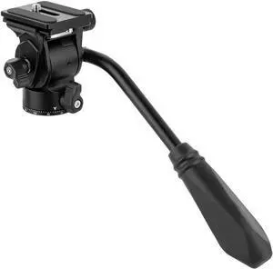 Tripod Fluid Head Pan Tilt Head with Quick Release Plate for Arca Swiss for Compact Video Cameras and DSLR Cameras -3259B