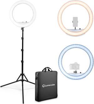 LED Ring Light for Videos, Selfies, Live Streaming |18 Circle Light with Stand, Phone Holder, and Camera Mount | Portable + 6.5 ft Tripod Stand and Travel Case | Battery Not Included