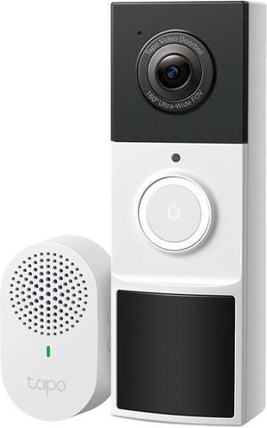 Tapo Smart Video Doorbell Camera Wireless with Chime, 2K with Full Color Night Vison & Spotlights, No Monthly Fee, Ring Call, 160° Ultra-Wide View, Free AI Detection, Local Storage (D210)