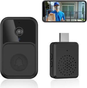 Smart Video Doorbell, Camera Wireless Intercom Doorbell, HD Night Vision WiFi Security Doorbell, 2-Way Audio,Visitor Capture, Cloud Storage JA-R2