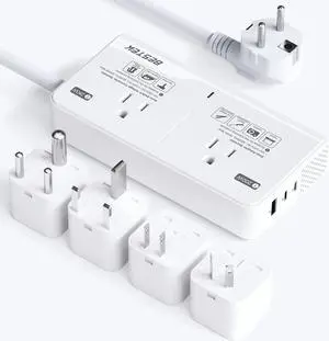 2000W Voltage Converter 220V to 110V International Universal Voltage Converter US to Europe Travel Adapter with 2 AC Outlets and 3 USB Ports(2 PD35W), for Hair Dryer Straightener