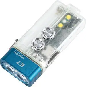 E7U Keychain Flashlight USB C Rechargeable Flashlights Glow in The Dark Dual Power with Sidelight 700 lumens with Lockout Mode, Waterproof for Everyday Carry, Camping, Hiking, Emergency