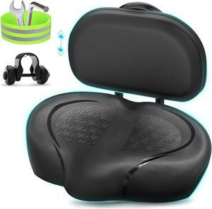 Noseless Bike Seat Cushion for Men Women-Extra Padding Comfort Wide Bicycle Seat, Oversized Comfortable Saddle for Peloton Bikes, Exercise Bikes, EBikes