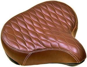 GS Beach Cruiser Bike Bicycle Saddle Seat with Spring Suspension (Brown)