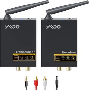 2.4Ghz Wireless Audio Transmitter Receiver,48kHz/24bit HiFi Audio,20ms Ultra Low Latency,320ft Long Range RCA Jack Adapter for Speaker/soundbar to TV/PC/CD Player/Computer/Projector