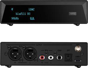 B3 Professional XLR Bluetooth v5.1 Music Receiver, LDAC & aptX HD Streamer, Built-in ESS DAC, Analog RCA, Digital Optical and COAXIAL Outputs, for Audio Mixer, DJ Speakers & PA System