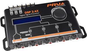 Car Audio DSP 2.4X Digital Crossover and Equalizer 4 Channel Full Digital Signal Audio Processor DSP with Sequencer Remote Relay