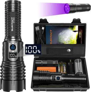 Flashlights High Lumens Rechargeable, 990,000 Lumens XHM77.2 LED Flashlight Super Bright Flash Light Battery Powered, Powerful Flashlights Handheld Linternas for Emergencies Camping