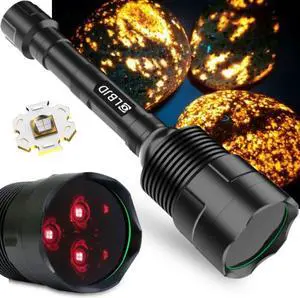 UV Black Light Flashlite, High Power Blacklight Flashlights with Professional Filtered 3 LED Bead, for Pet Urine Detection, Dry Stains, Gemstone Observation(8.6'' 11.4'')