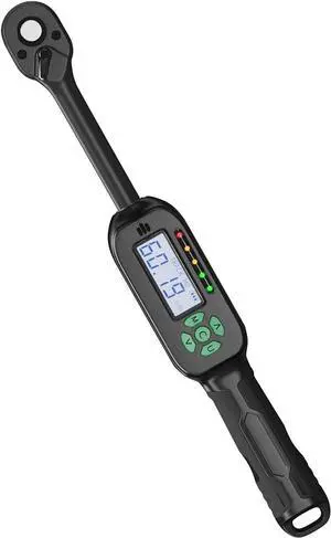 Digital Torque Wrench 5-99.5 ft-lbs./6.8-135Nm, 3/8 Inch Mini Torque Wrench Digital, ±2% Torque Accuracy, Electronic Torque Wrench with Preset Value, Buzzer and LED Notification