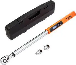 Digital Torque Wrench 1/2" Drive(25-250ft.lb/34-340n.m), ±2% Torque Accuracy, 3-Mode Adjustable Electronic Torque Wrench with LED Buzzer Calibration