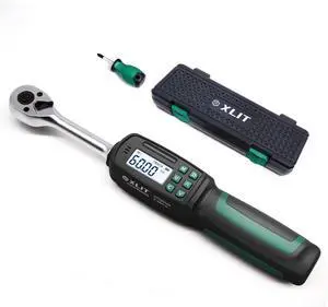 3/8" Drive Digital Torque Wrench (2.21-44.22 ft-lb) with Audible & Visual Alerts - Torque Calibration Tool for Automotive Repair