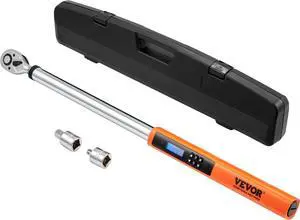 Digital Torque Wrench, 1/2" Drive Electronic Torque Wrench, Torque Wrench Kit 25-250ft.lb/34-340n.m Torque Range Accurate to ±2%, 3-Mode Adjustable Torque Wrench Set with LED Buzzer Calibration