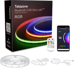 32.8ft Bluetooth RGB COB Led Strip Lights with Remote, Dimmable Smart App Led COB Light Strip, Color Changing Music Sync, Indoor COB Led Lights for Bedroom, Home Christmas Decor, Party