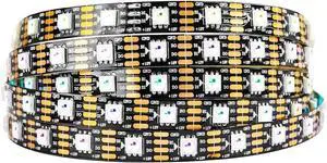 WS2815 (Upgraded WS2812B) 16.4ft 300 Pixels Magic Dream Color Individually Addressable RGB LED Flexible Strip Light 5050 SMD Dual Signal IP30 Non-Waterproof DC12V Black PCB