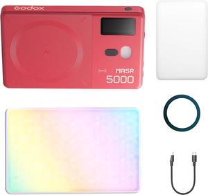 MA5R RGB LED Phone Light,Magnetic Charging Full-Color Mini On Camera Video Lights,Selfie Lighting for Photography/TikTok/Vlog/Video