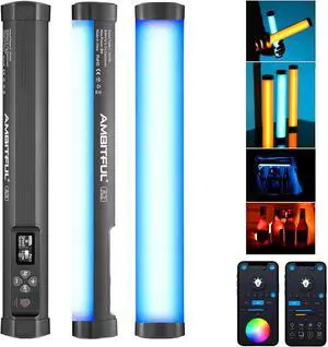 A2 Full-Color RGB Tube Light, CRI 95 TLCI 97 Accurate Color,2500k-8500K Adjustable,RGB CCT HSI Mode, 29 Fx Light Effect,APP Control Support, Brightness Adjustable, Magnet Design (A2)