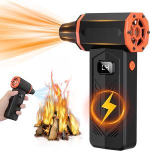 Compressed Air Duster, 350,000RPM Jet Dry Blower with LED Display and Light, 4-Gear Adjustable Mini Air Broom,Turbo Fan for Keyboard, PC, Car and Home,Electric Air Duster Replace Compressed Air Can