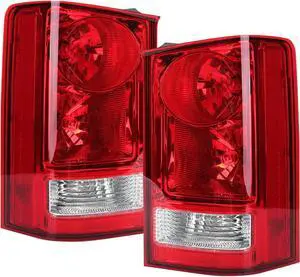 Tail Lights Compatible with 2009-2015 Honda Pilot Driver and Passenger Side Rear Light Brake Lamps - Bulb and Harness Included