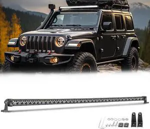 40 Inch LED Light Bar, Niwaker UTV Light Bar 216W Off Road Driving Lights Flood Beam Work Lights Slim LED Light Bar Roof Single Row Light Bar for Truck Pickup SUV RZR Boat Hood Bumper