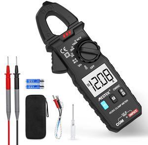 Digital Clamp Meter Multimeter Voltage Tester NCV Auto-ranging True RMS 100A 600V Volt Amp Ohm Meter, Measures AC/DC Current & Voltage Temperature Capacitance Resistance Diodes Continuity