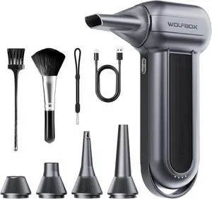 MF100 Electric Air Duster-150000RPM Super Power Cordless Air Duster, Rechargeable Brushless Motor Durable Blower, 3-Gear Adjustable Dust Blower for Computer, Keyboard, Outdoor, House and Car