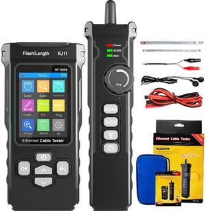 NF-8506 Network Cable Tester and Tracker with IP Scanne Network Rate Test,PING/CAT5 CAT6/TDR Multifunction Network Tester Cable Toner for RJ11 RJ45 LAN EthernetPOE Cable Tester Telephone Cable Finder