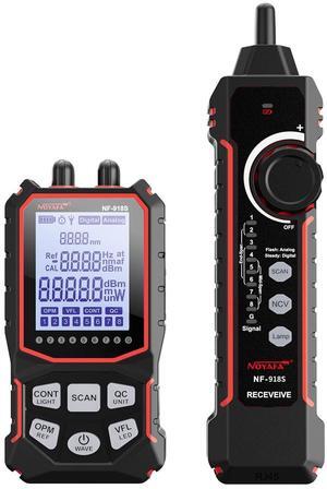 918S Network Cable Tester with 6 wavelength Optical Power Meter, Cable Toner Ethernet Cable Tester RJ45 Network Tester with 10mw Visual Fault Locator, PoE Tester Network Tools