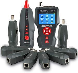 Network Cable Tester, AT226-C NF-8601W LAN Ethernet Cable Tester RJ45 UTP STP Diagnose Tone Tr Network Cable Length Tester for RJ45, RJ11, BNC, PING/POE 8 Identifier Telephone Wire Tracker