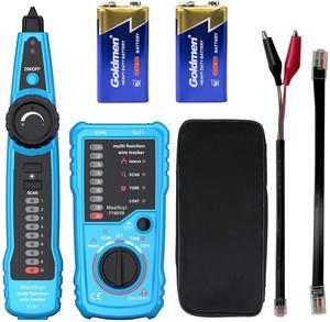 Network Cable Tester, Digital Signal Line Finder with Probe Tone, Ethernet LAN Network Cat5 Cat6 Cable Maintenance Collation, RJ11 RJ45 Cable Tr, Telephone Line Test