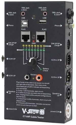 Cable Tester - Line Finder Cables Checker 8-Way Switch Wire Tracker -Support Cables, USB, RJ45, XLR,