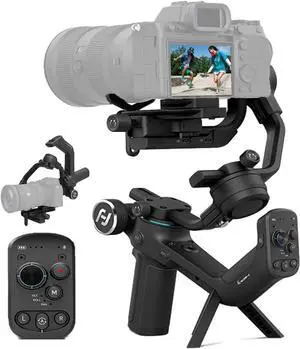 SCORP-C [Official] Camera Stabilizer 3-Axis Mirrorless Gimbal Lightweight Stabilizer,for DSLR Camera,for  a7IV a7s Canon R5 R6 M50 Panasonic Nikon Fujifilm,Max 5.5lb,Cable Control
