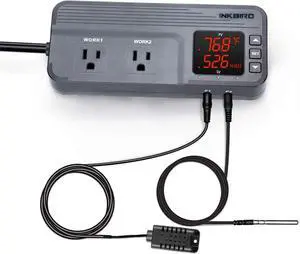 ITC-608T Temperature and Humidity Controller 1800W ETL Listed AC Dual Stage Outlet Thermostat with Sensor Mushroom Greenhouse Reptile - Combo