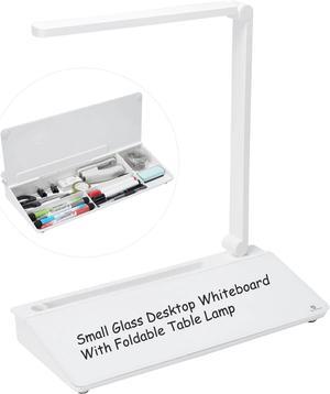Desktop Whiteboard Dry-Erase-Board - Swing arm Desk Lamps with Keyboard Stand White Board Surface Pad with Drawer, LED Table Light Desk Organizers with Accessories for Office, Home Supplies