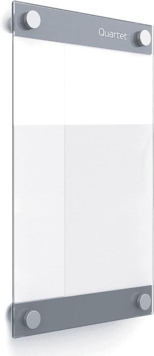 Glass Whiteboard, Magnetic Dry Erase Board, 11" x 17", with Customizable Templates, White Dry Erase Surface, Infinity (GI1117)