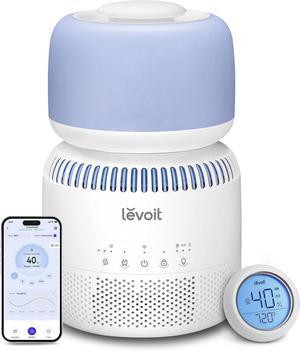 Humidifiers for Bedroom Baby, Sprout Evaporative with Dual Filters for Air & Water, Separate Sensor, Adjustable No Blue Nightlight, Auto Dry, Smart Control & Alexa, Auto Mode, 3.8L Tank for 36H