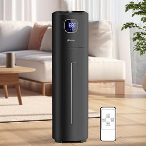 Large Humidifiers for Bedroom, 9L/2.5Gal Ultrasonic Cool Mist Humidifier, Easy Clean Humidifier with 350ML/H Large Mist Speed, Quiet Tower Humidifier, Suitable for Kids Room Plant Yoga (Black)