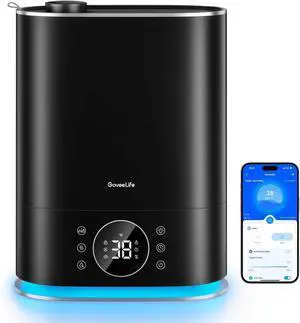 Smart Humidifiers for Bedroom, Cool&Warm Mist 7L Humidifier for Large Room, Auto Mode, Easy Top Fill, 70Hr Quiet Runtime, WiFi Air Humidifier with RGB for Baby, Plants Compatible with Alexa