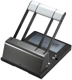 Office Xtreme Duty Adjustable 2-3 Hole Punch, 130 Sheet Capacity, Heavy Duty Steel, Silver/Black (03200)