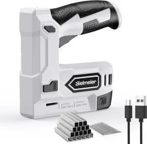 Electric Staple Gun, 2 in 1 Lithium-ion Electric Stapler, 4V Cordless Brad Nailer Kit with Staples Nails, USB Charger, Power Tacker for Upholstery, Material Repair, Carpentry, DIY