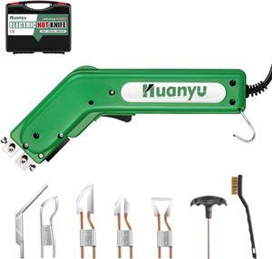 Electric Hot Knife Rope Cutter Fabric Cutting Tool Kit 4 Blades Pro Fabric Cutting 600° C Heat Cutter 100W Heat Sealer for Sponge Cloth Board Webbing Continuous Working