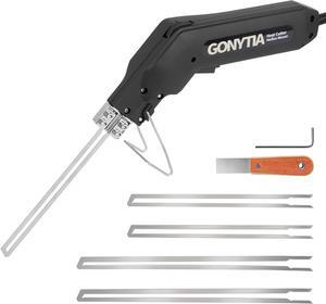 Hot Knife Foam Cutter, Innovative Design Pro Styrofoam Cutting Tool Kit with Foldable Safety Stand, Electric 190W Hot Knife with 4 Blades for PP, EPS, XPS, EVA, EPE, PU, KT Board, Sponge